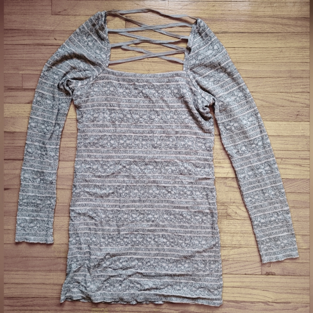 Free people square neck bodycon dress